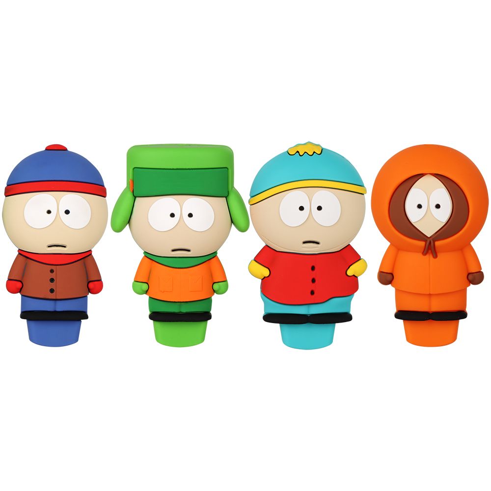 'South Park"  Silicone Hand Pipes 4CT BUNDLE - 3"