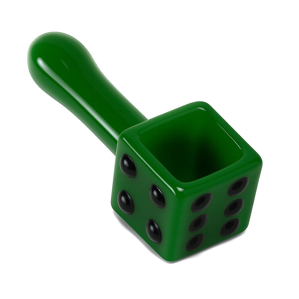 Honeybee Herb ~ DICE DESIGN GLASS HAND PIPE