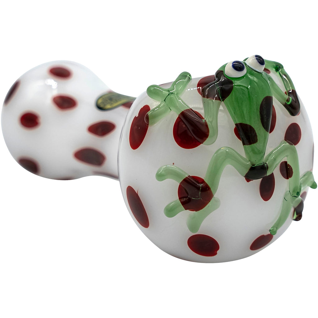 LA Pipes - "Spotted Poison Frog" Spoon Glass Pipe
