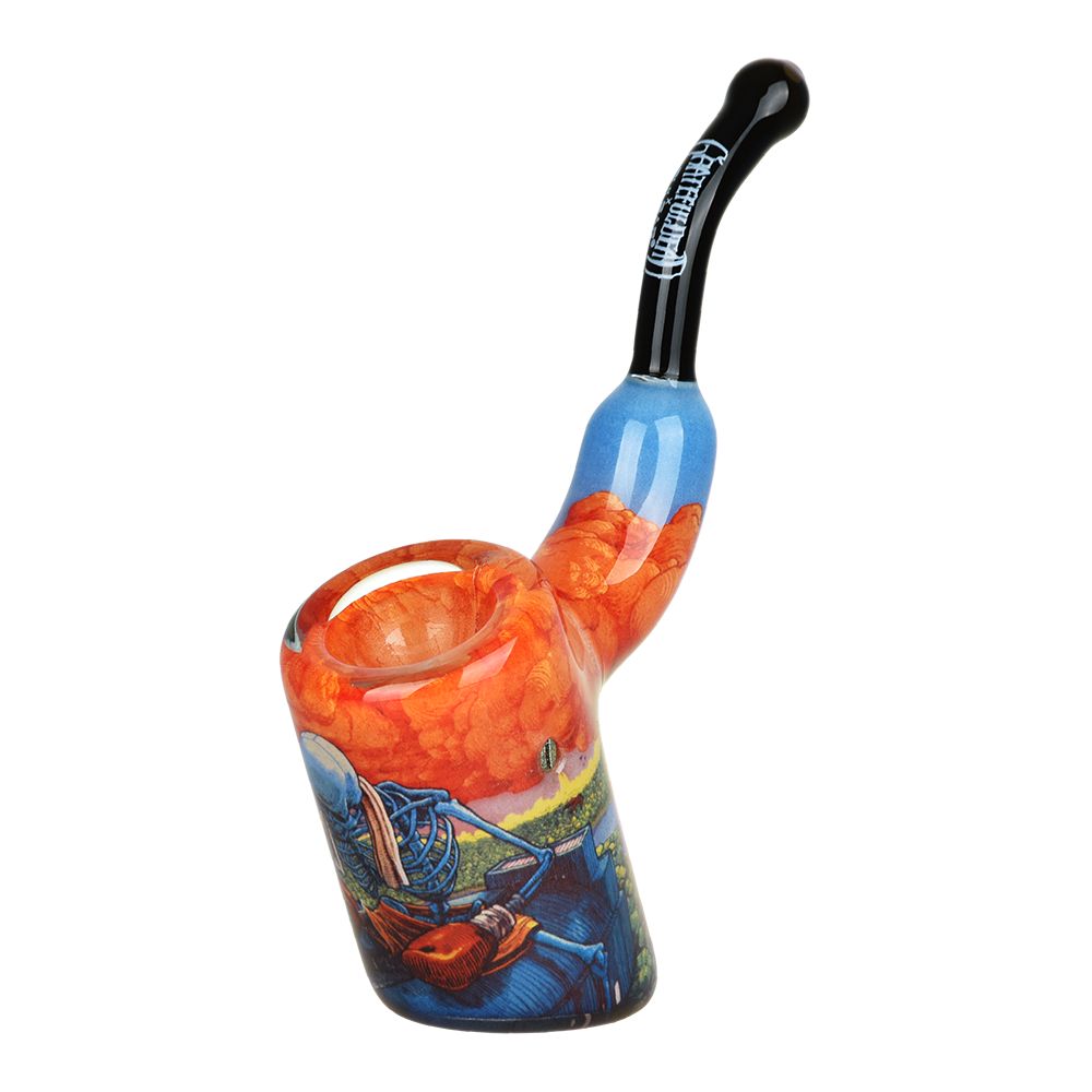 Pulsar ~ Grateful Dead x Pulsar Inside Print Bent Sherlock Pipe | 4"