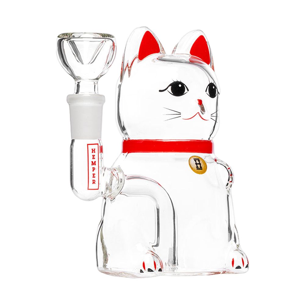 HEMPER - Lucky Money Cat Glass Water Pipe | 14mm F