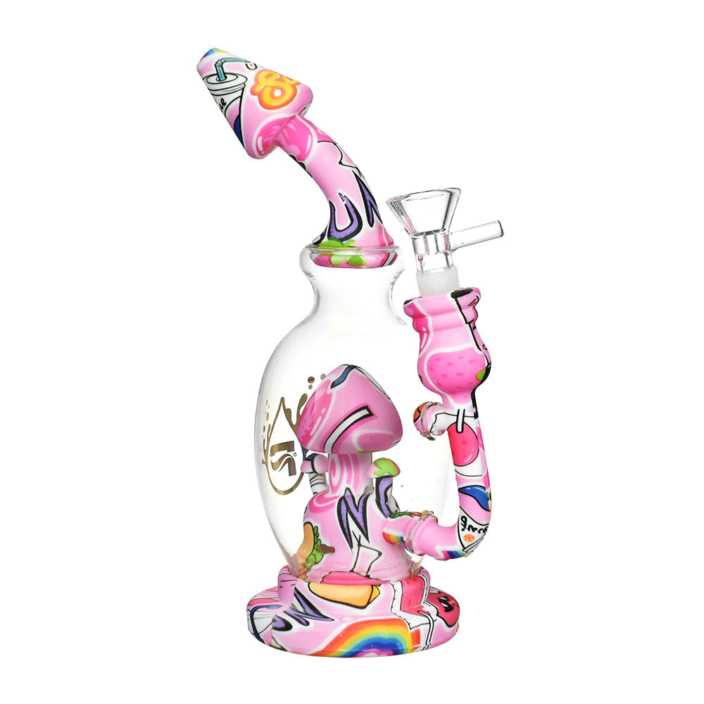 Pulsar ~ Shroom Celebration Water Pipe | 8" | 14mm F