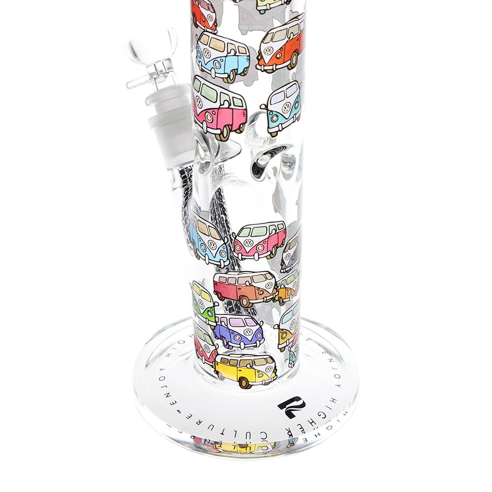 Pulsar ~ Design Series Straight Tube Glass Water Pipe | 12" | 14mm F