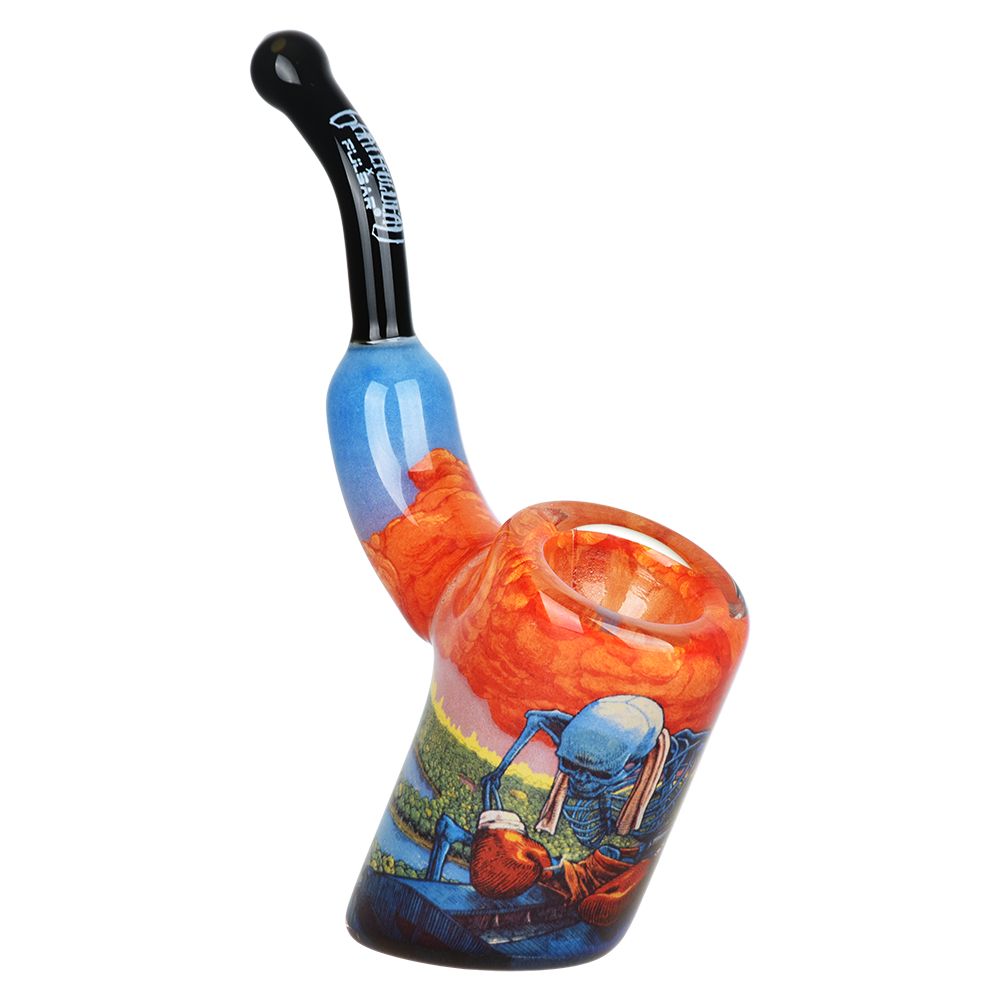 Pulsar ~ Grateful Dead x Pulsar Inside Print Bent Sherlock Pipe | 4"