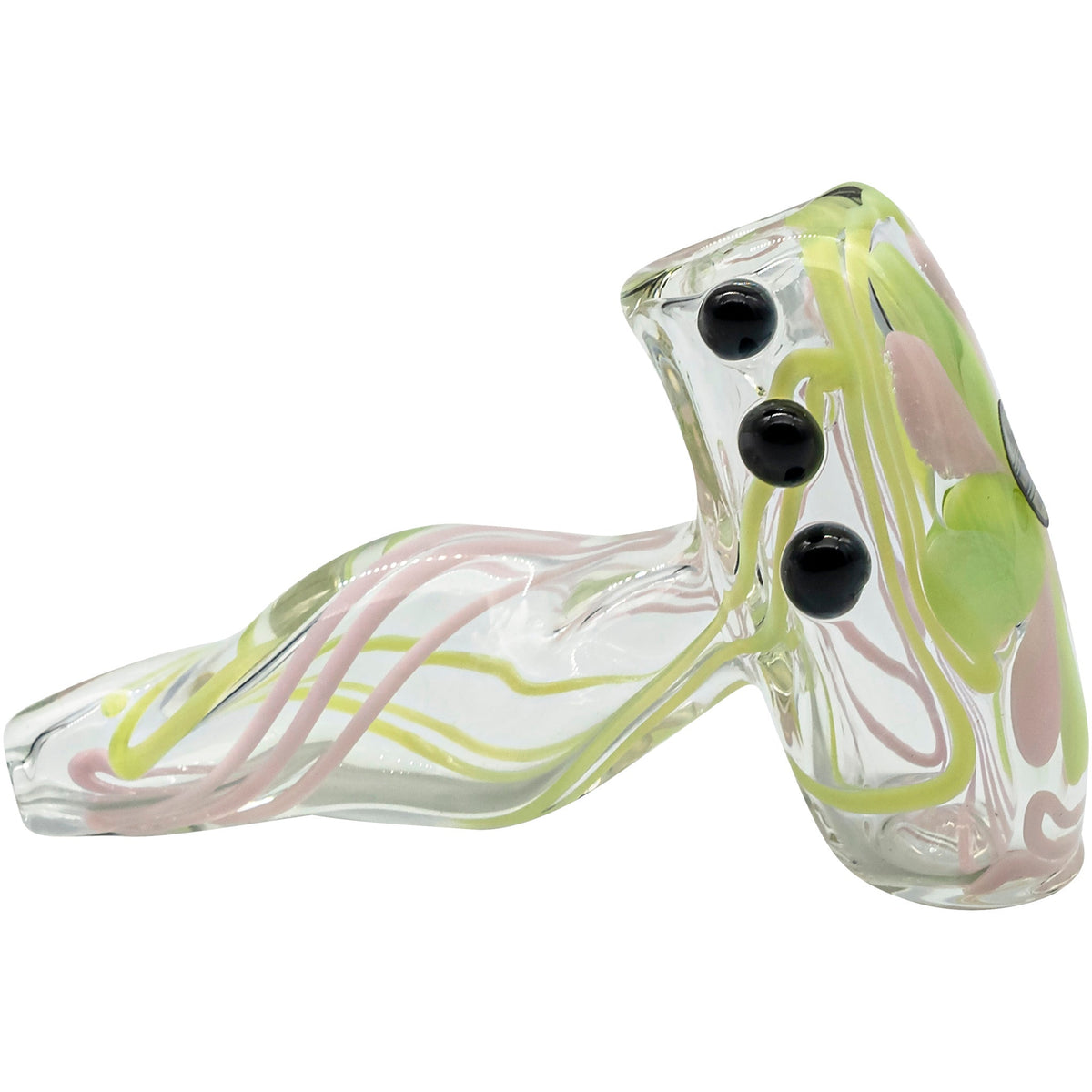 LA Pipes - Green Slyme and Bubble Gum Twist Hammer Pipe