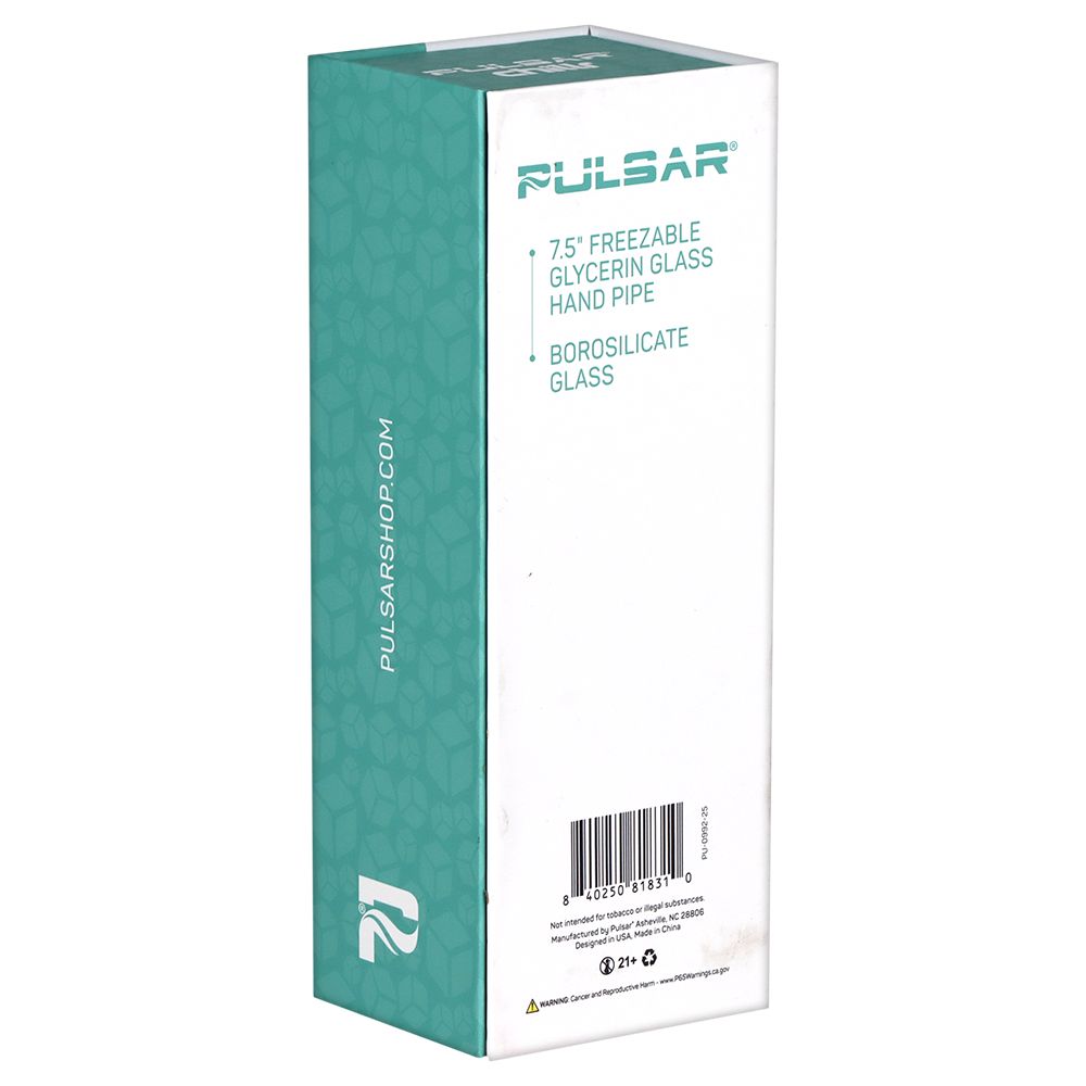 Pulsar ~Chillr Glycerin Glass Hand Pipe - 7.5" / Blue
