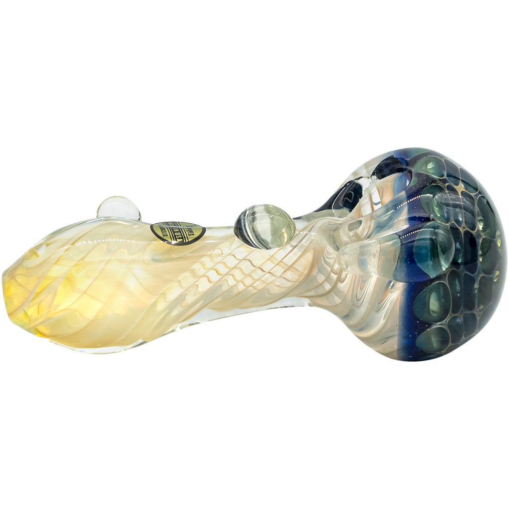 LA Pipes - "The Hive" Honeycomb Color Changing Glass Pipe