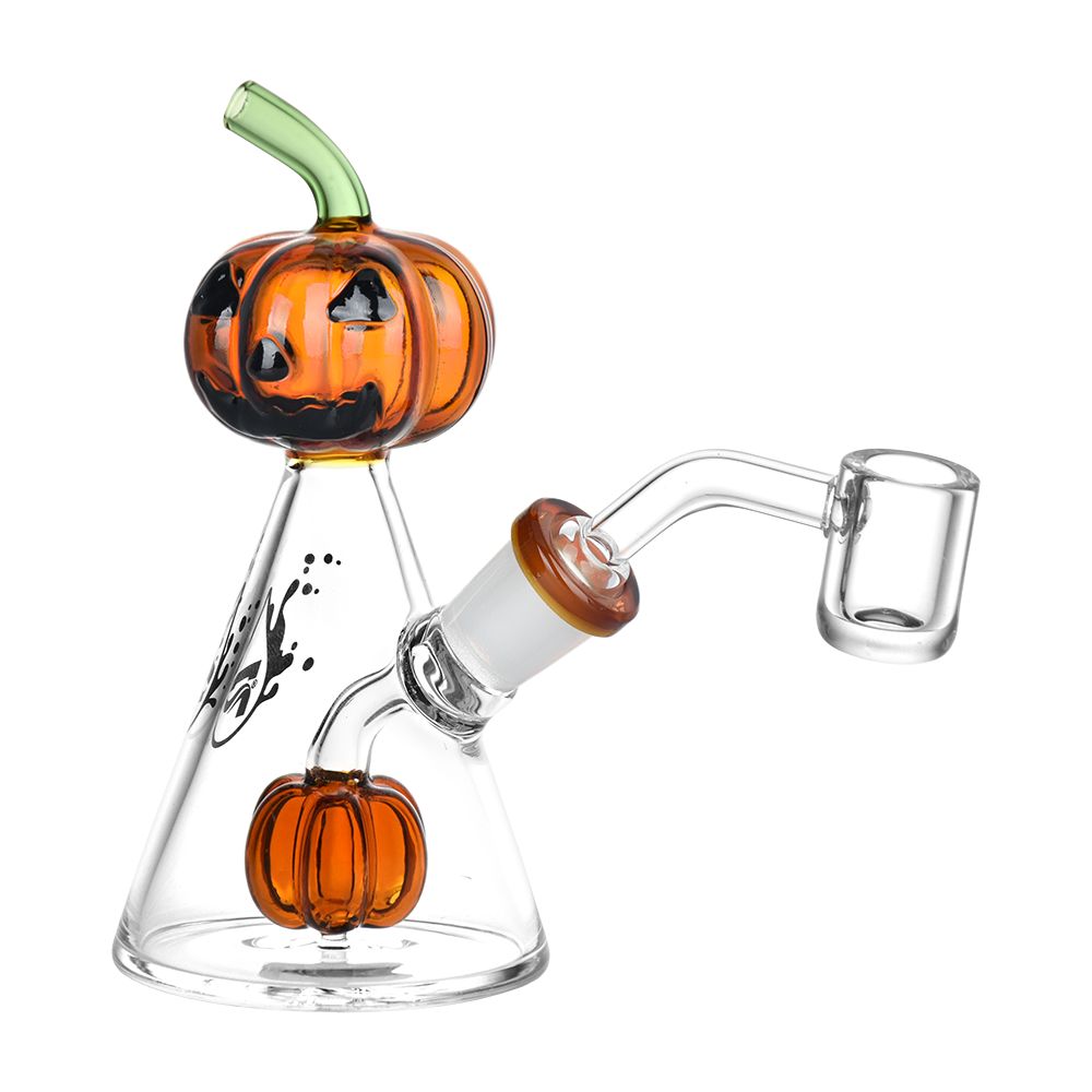 Pulsar ~ Pleasant Pumpkin Pal Glass Water Pipe - 5.25" / 14mm F