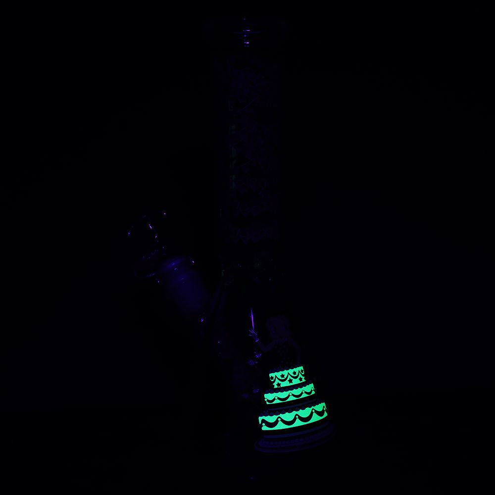 Pulsar ~ Betty in Cake Beaker Glass Water Pipe | 9.75" | 14mm F