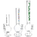Pulsar ~ Round Ball Glass Water Pipe - 12" / 14mm F / Clear