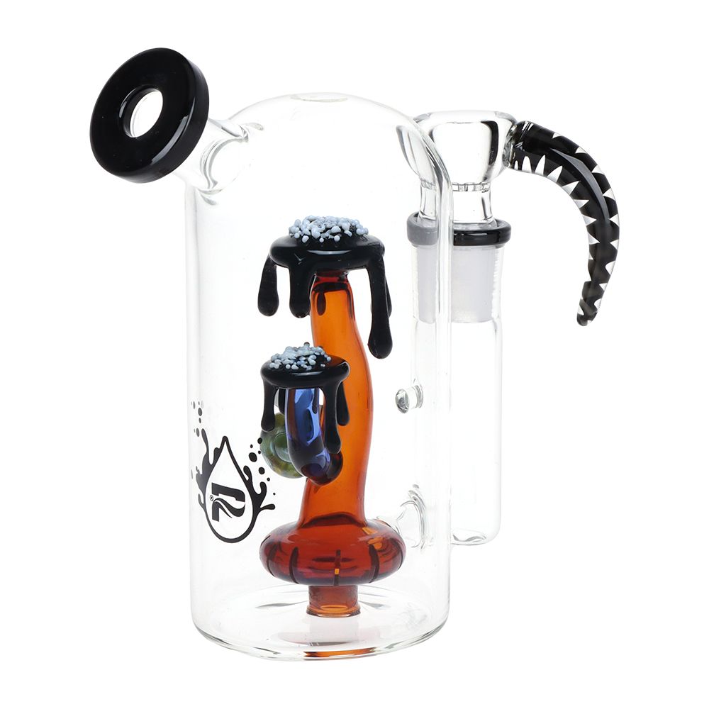 Pulsar ~ Magma Lake Mushroom Glass Water Pipe - 5.5" / 14mm F