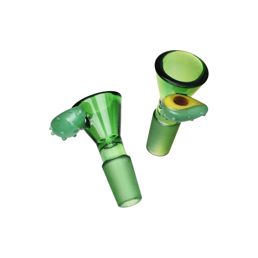 Pulsar ~ Fruit Series Avocado Gold Herb Pipe Glow Duo - 10" / 14mm F