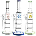 Chakra Glass - Rising Awareness Chakra Glass Water Pipe - 12" / 14mm F / Colors Vary
