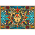 3-D Mermaid, Sun, and Moon Tapestry