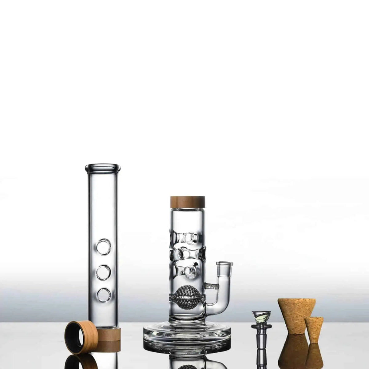 Vitae Glass - 18"Swiss Sphere + Trio Origin Bong