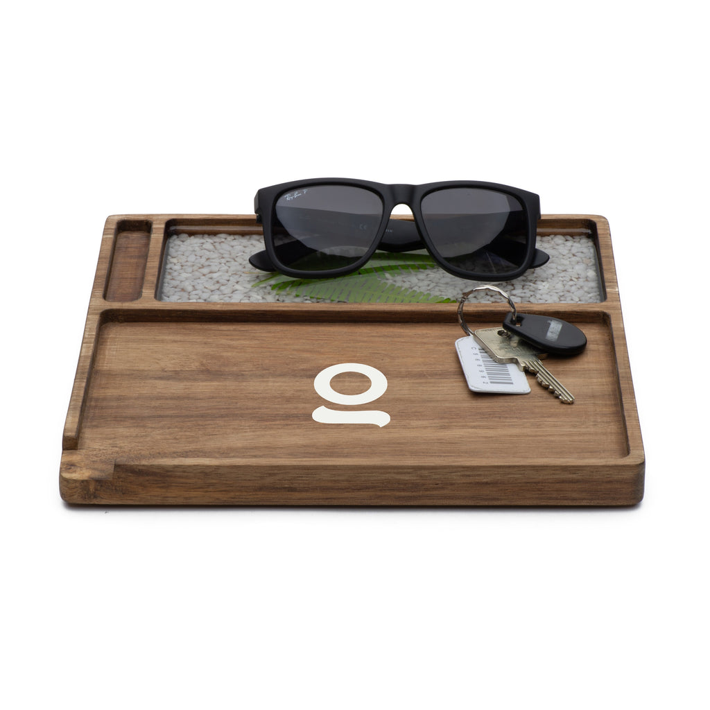 Ongrok - Premium Natural Acacia Wood Tray | 9.5" x 9.5"
