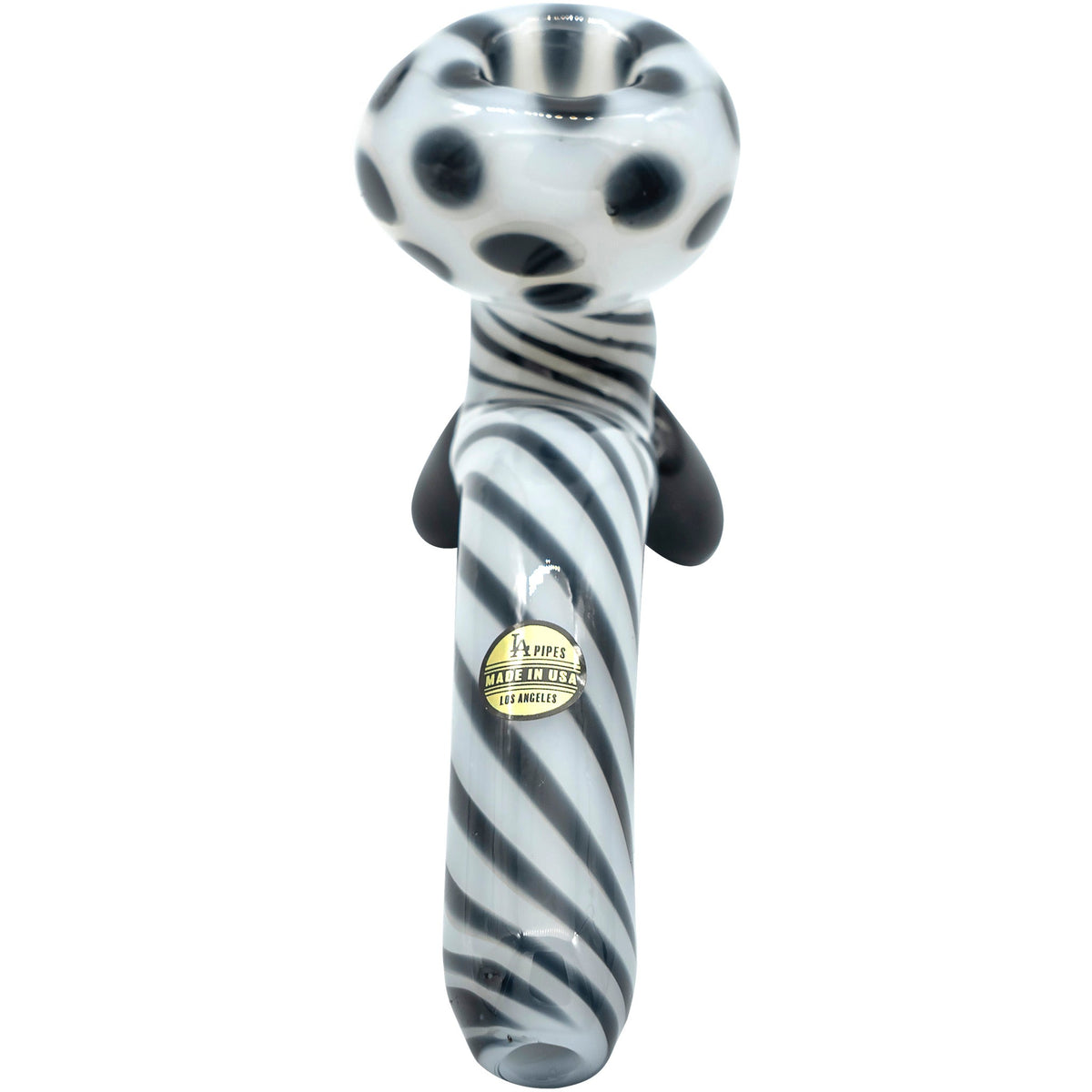 LA Pipes - Bone White Sitting Sherlock Glass Pipe