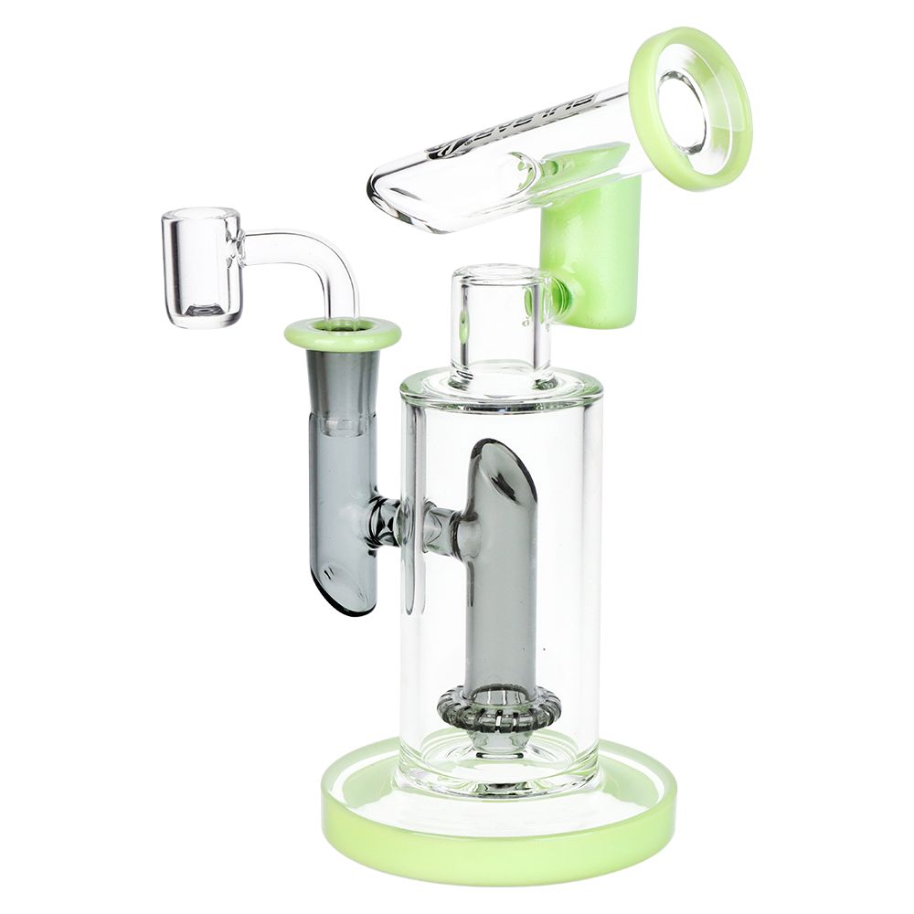 Pulsar ~ Bicolor Fractured Tower Glass Dab Rig | 8" | 14mm F