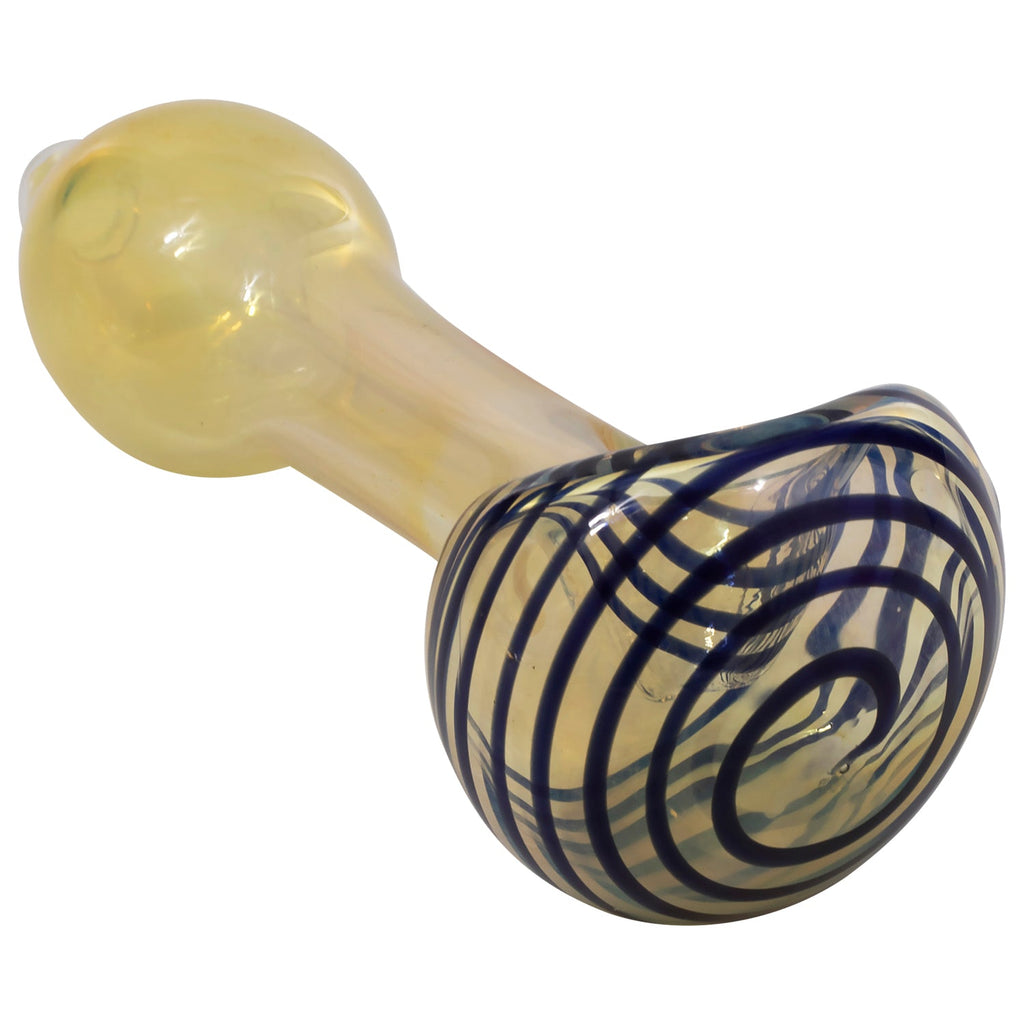 LA Pipes - Spiral-Head Color Changing Glass Spoon Pipe