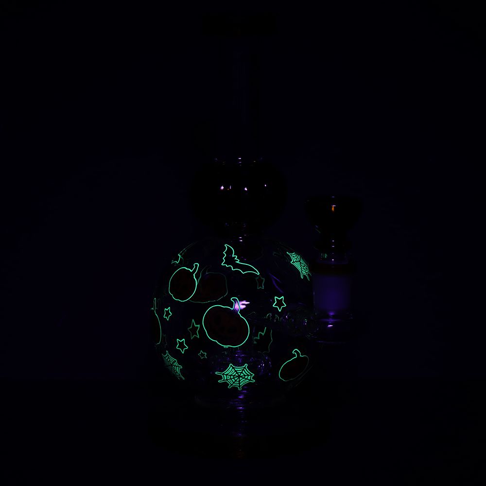 Pulsar ~ Crazy Pumpkins Glass Water Pipe 7.9" / 14mm F