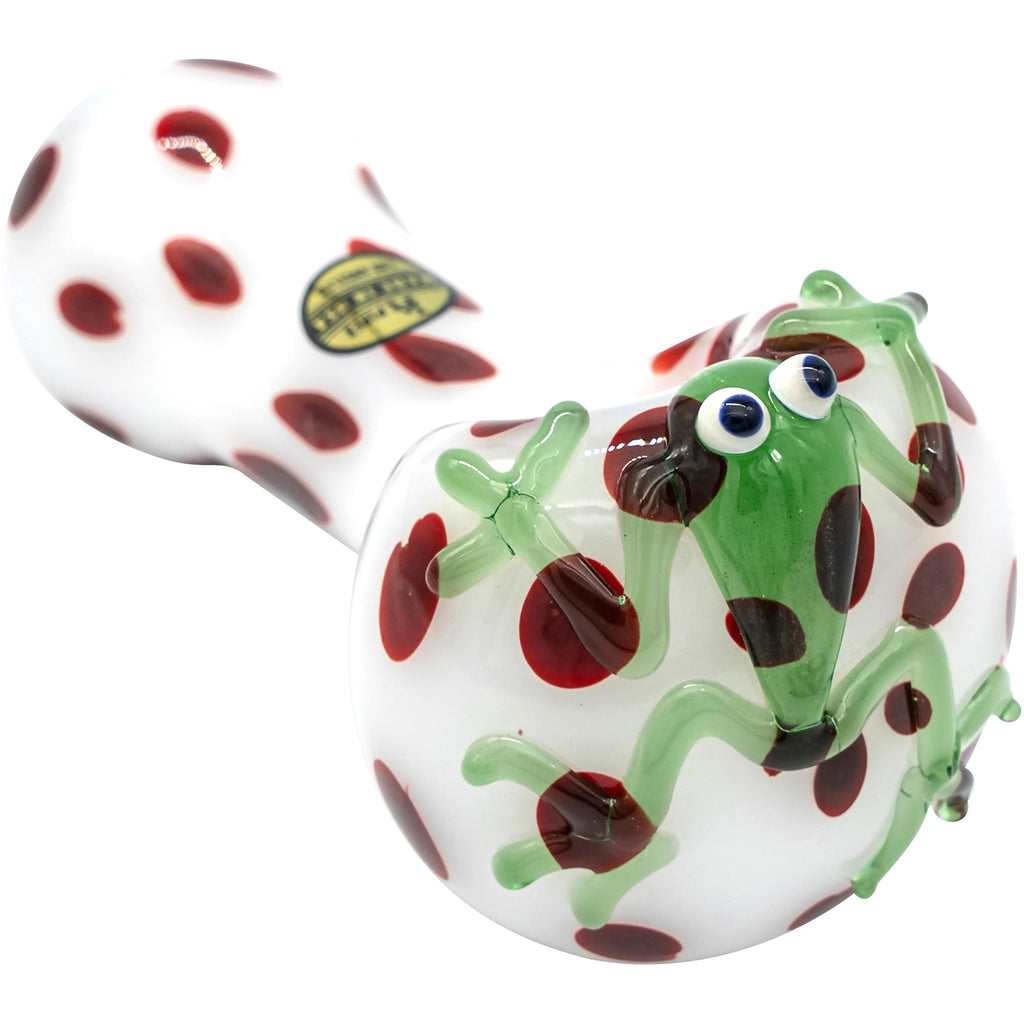 LA Pipes - "Spotted Poison Frog" Spoon Glass Pipe