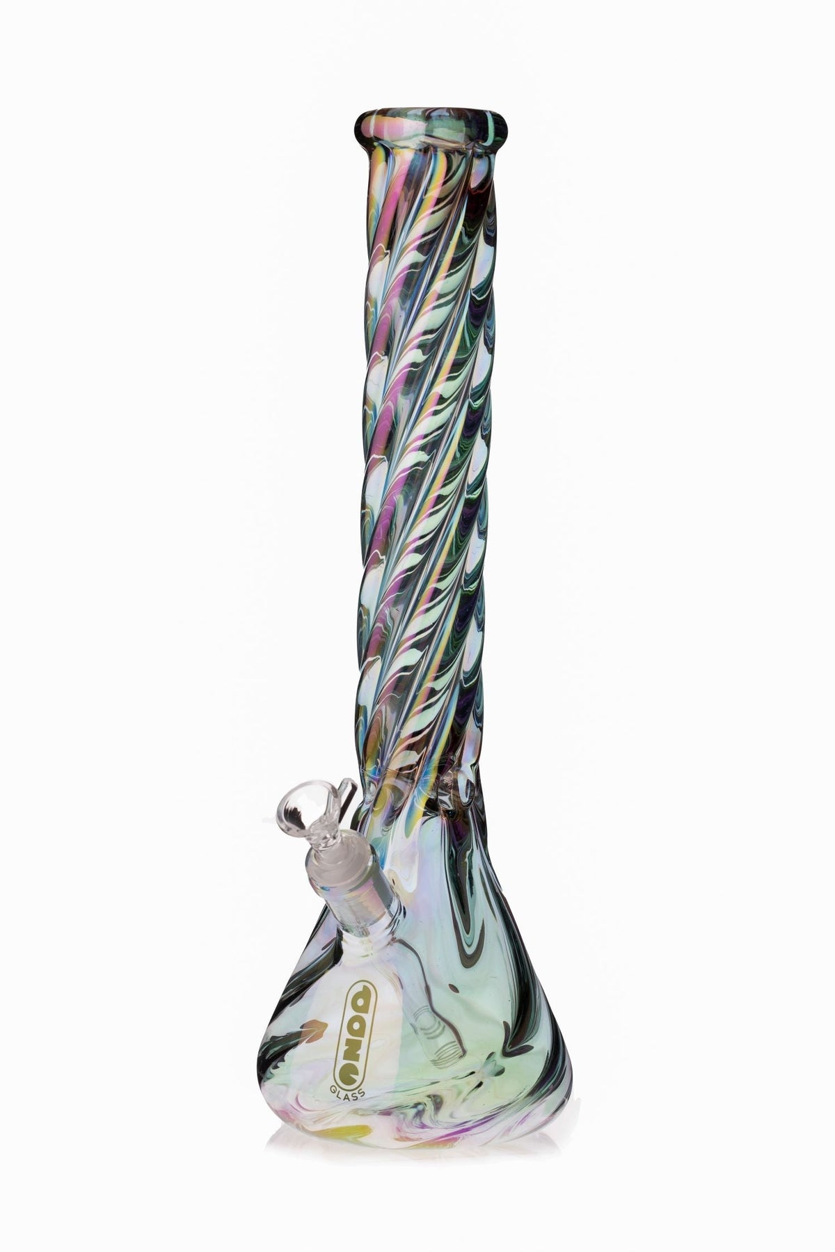 Daze Glass ~ 16 Inch Iridescent Spiral Glass Water Pipe
