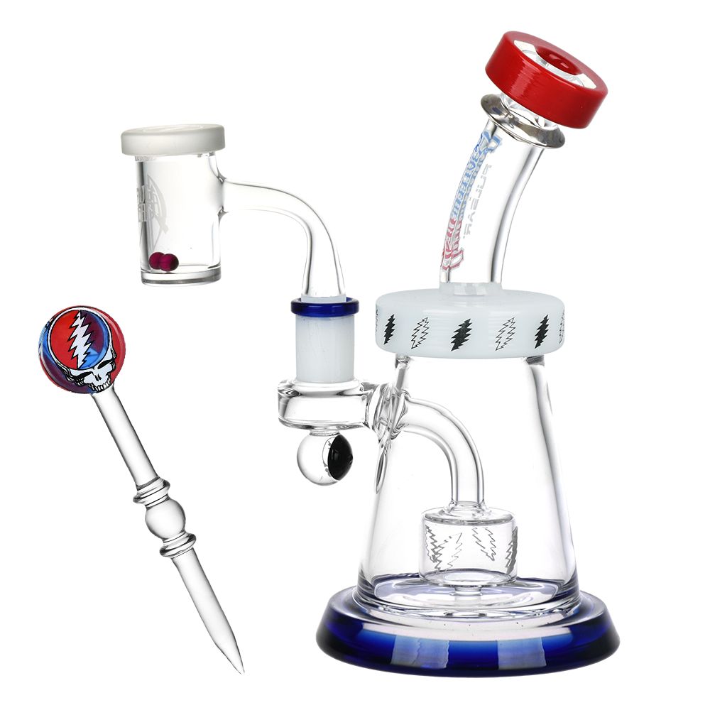 Pulsar ~ Grateful Dead x Pulsar Lightning Bell Dab Rig Set - 7.5" / 14mm F