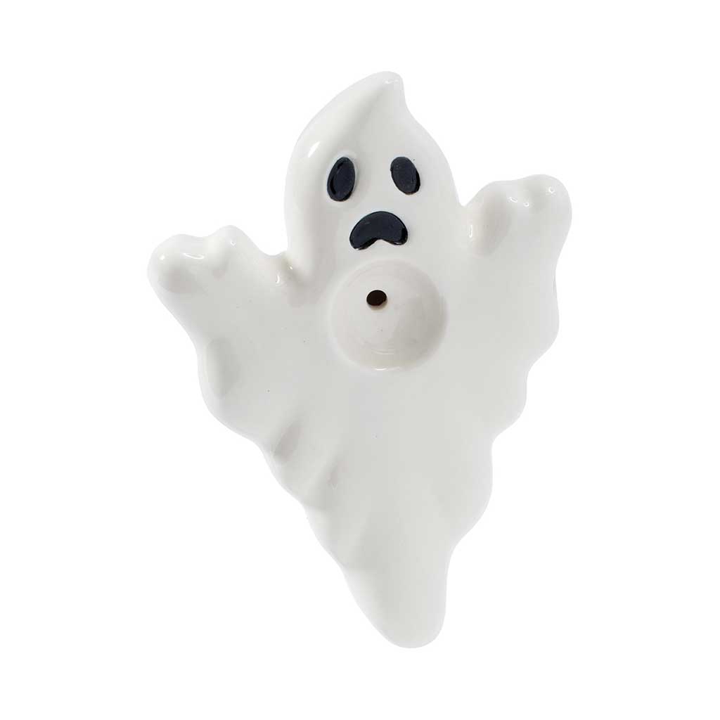 WACKY BOWLZ - GHOST CERAMIC HAND PIPE