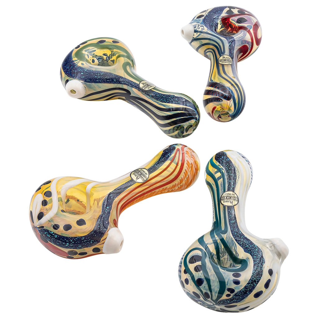 LA Pipes - "Dollar Pancake" Dichroic Color-Changing Spoon Glass Pipe