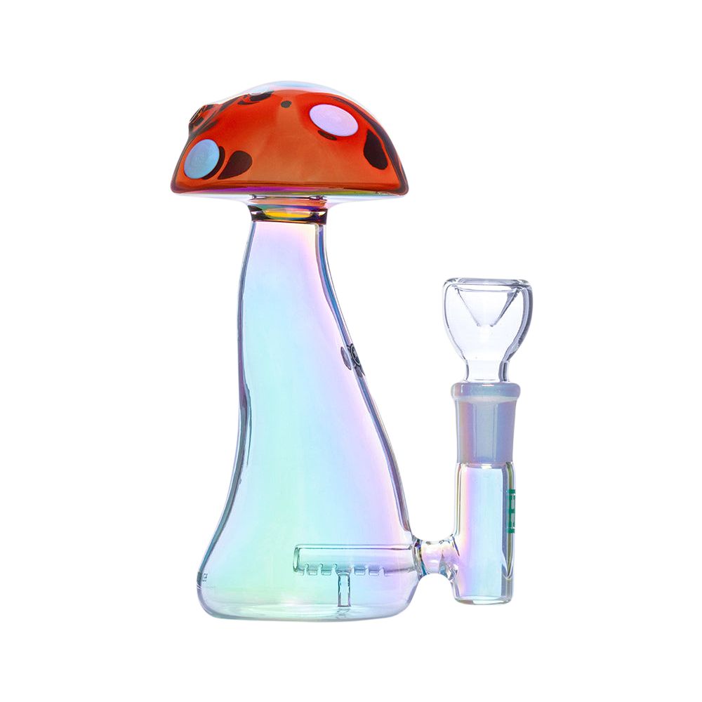 HEMPER - Trippy Shroom Glass Water Pipe - 5.75" / 14mm F