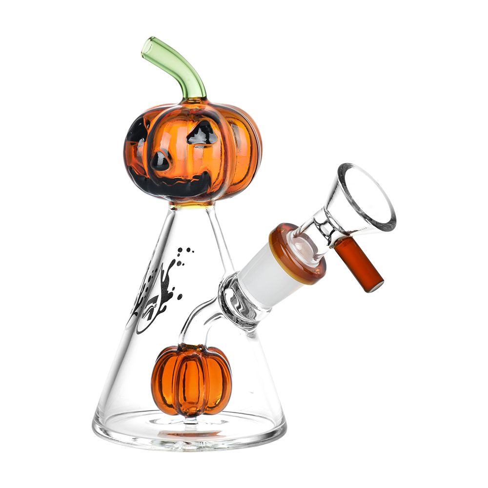 Pulsar ~ Pleasant Pumpkin Pal Glass Water Pipe - 5.25" / 14mm F