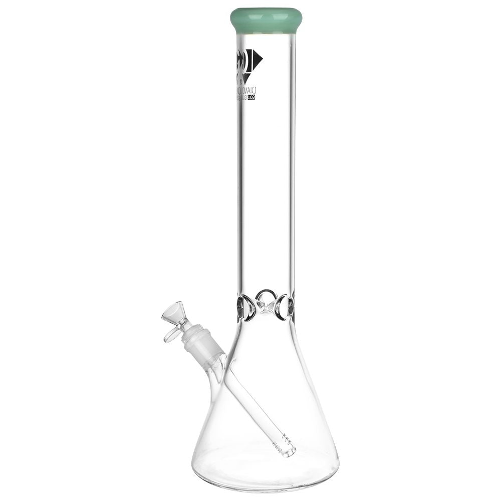 Diamond Glass - Gold Classic Beaker Water Pipe - 16.25" / 14mm F