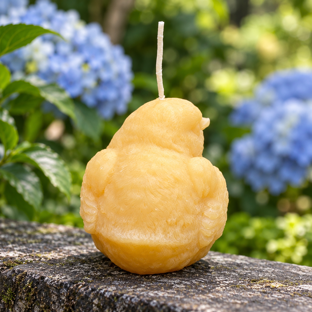 Birdy Perched Beeswax Candle
