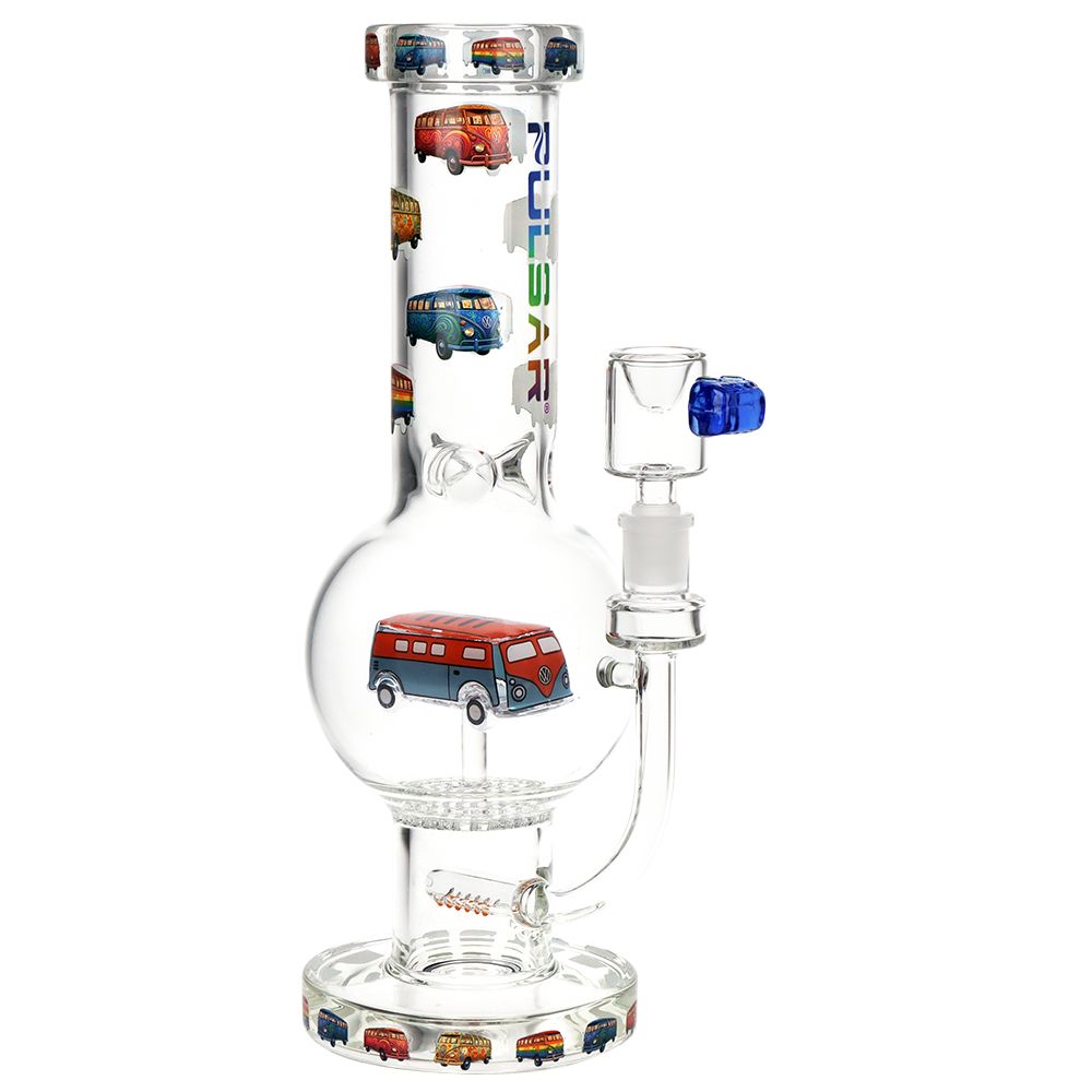 Pulsar ~ VW Bus Bubble Base Glass Water Pipe - 12.25" / 14mm F