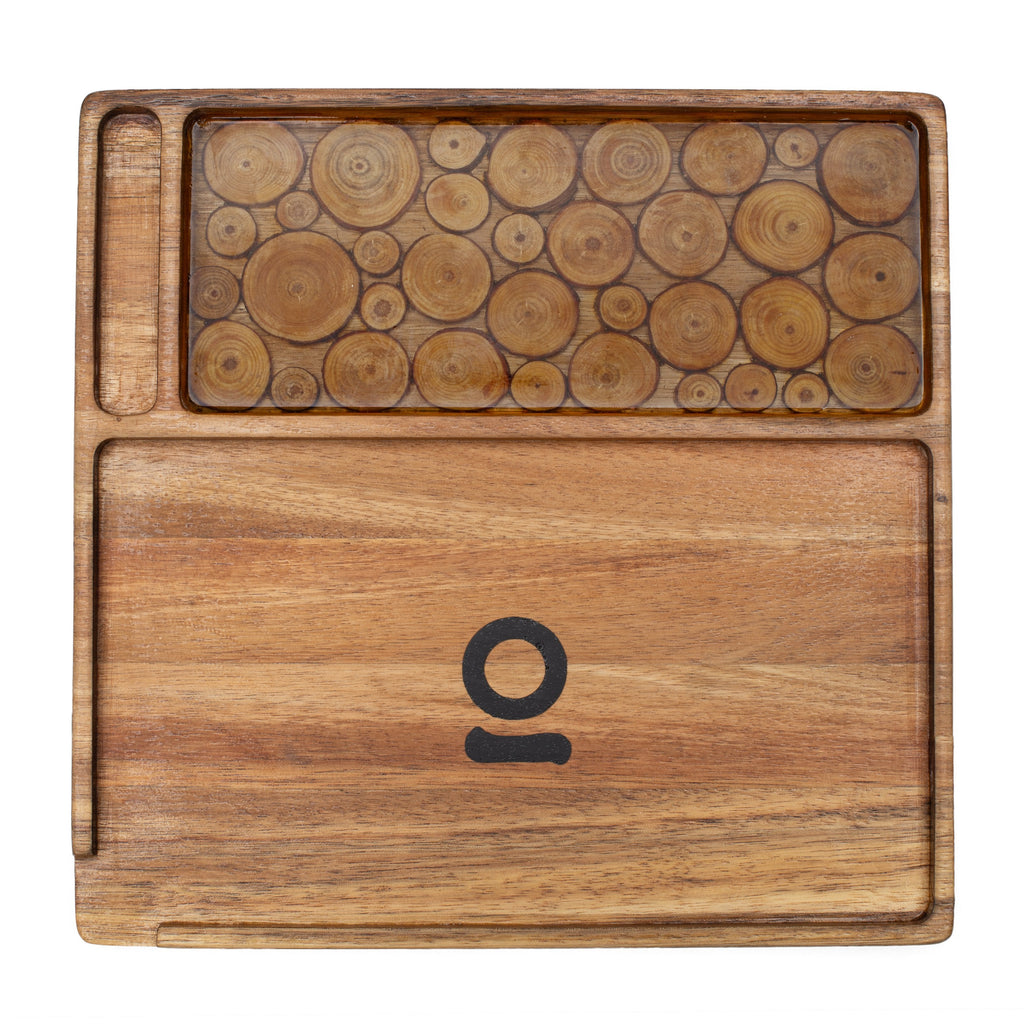 Ongrok - Premium Natural Acacia Wood Tray | 9.5" x 9.5"