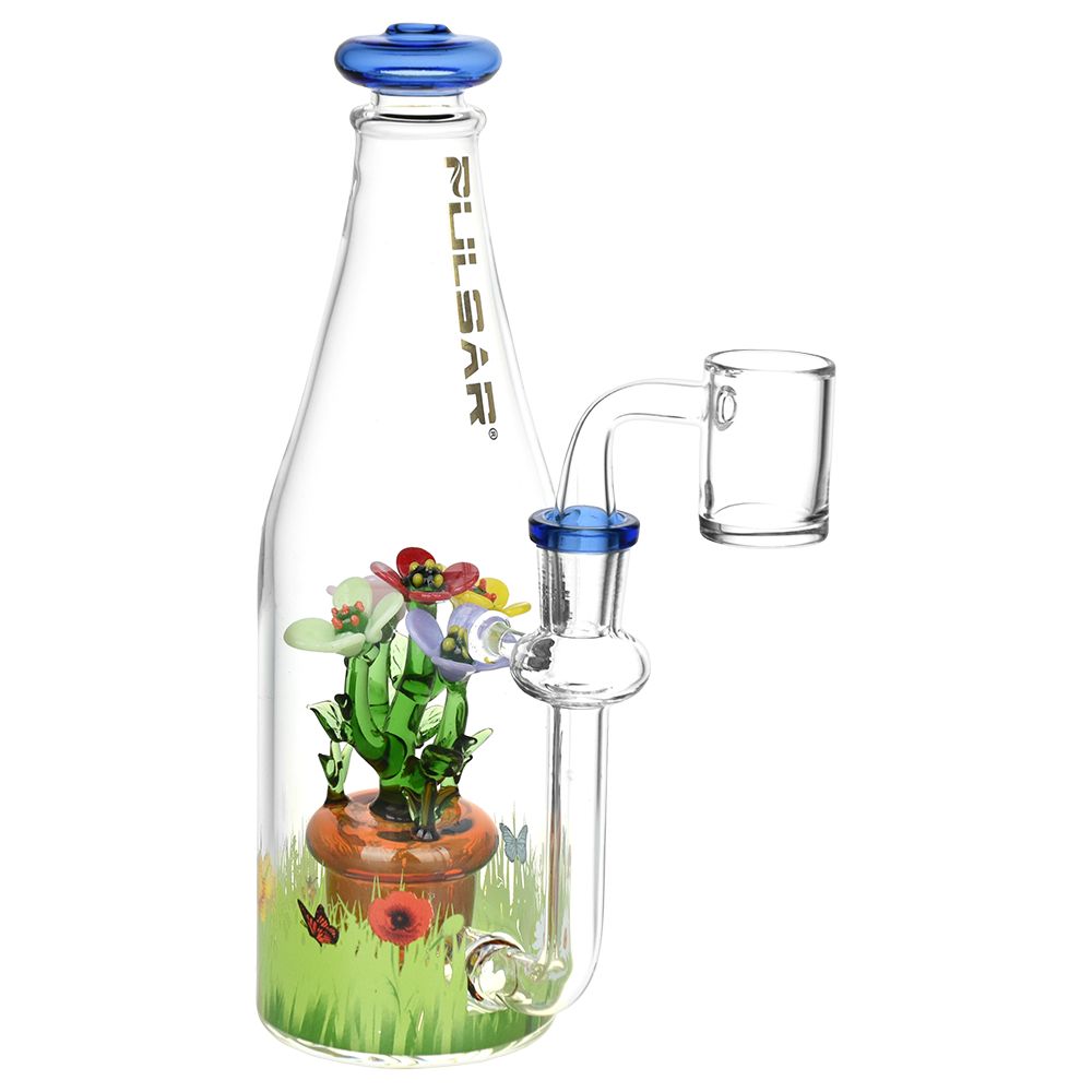 Pulsar ~ Flower Garden Bottle Rig - 8.5" / 14mm F