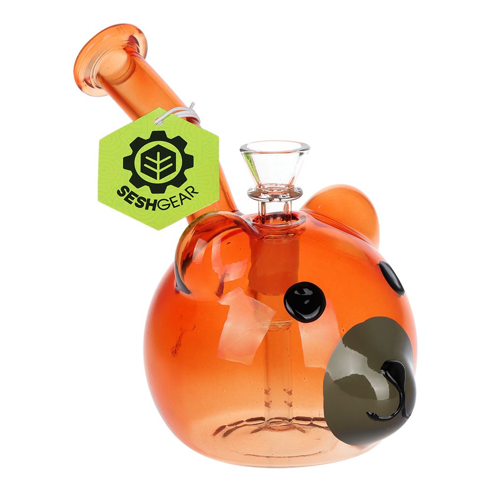 SeshGear ~ Stoney the Bear Glass Water Pipe - 5.75" / 14mm F