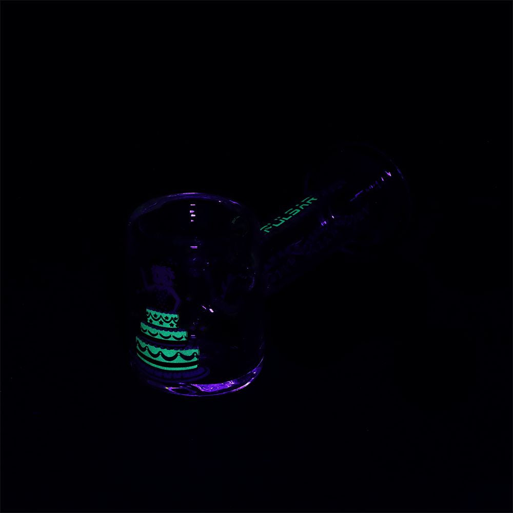 Pulsar ~ Betty in Cake Glass Hand Pipe - 4.5"