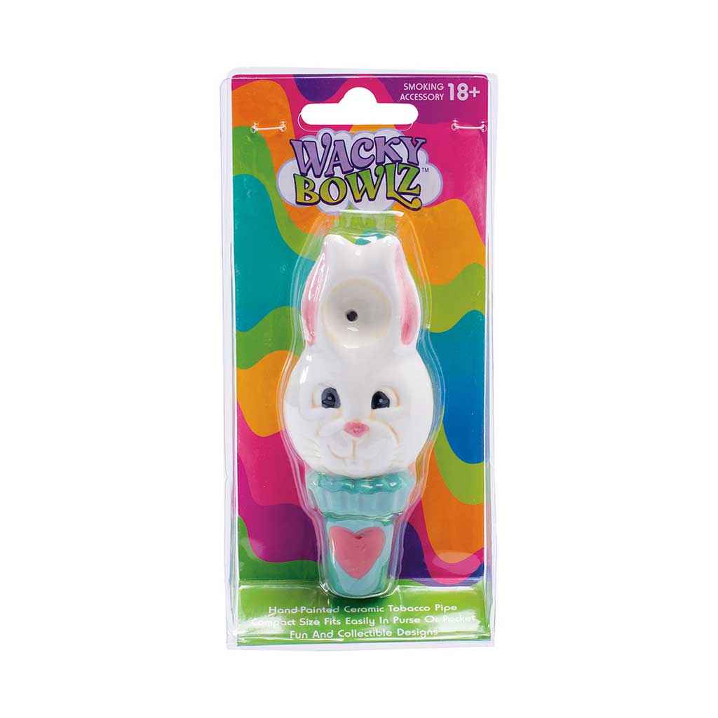 WACKY BOWLZ - WHITE RABBIT CERAMIC PIPE