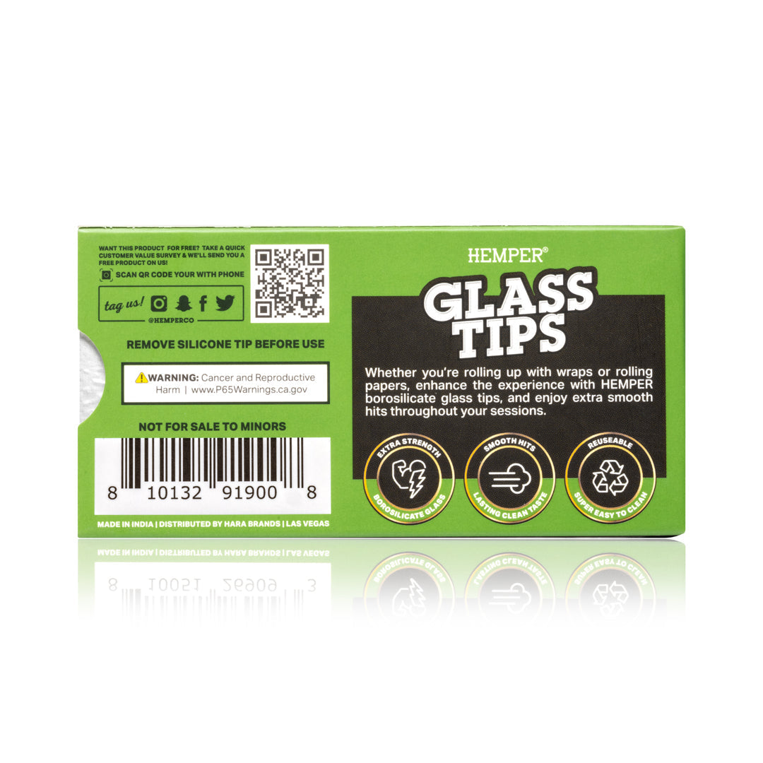 HEMPER - Glass Filter Tips 8mm | 5 Pack