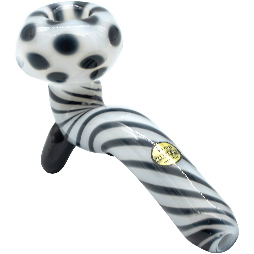 LA Pipes - Bone White Sitting Sherlock Glass Pipe