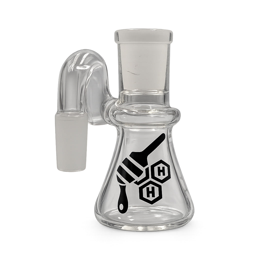 Honeybee Herb ~  BEAKER BASE GLASS SWAN ARM MINI DRY ASH CATCHER