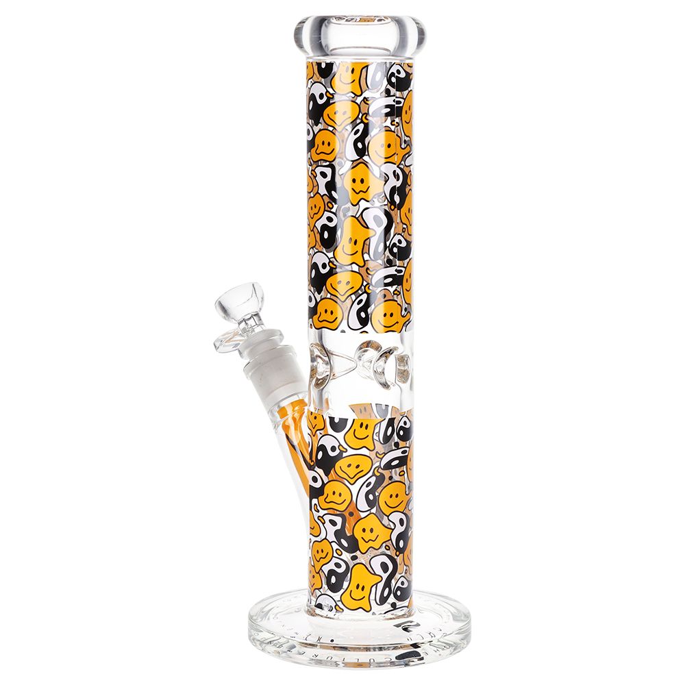 Pulsar ~ Design Series Straight Tube Glass Water Pipe | 12" | 14mm F