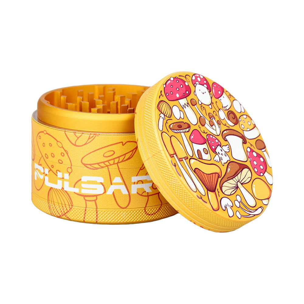 Pulsar ~ Design Series Grinder with Side Art - Fungiside / 4pc / 2.5"