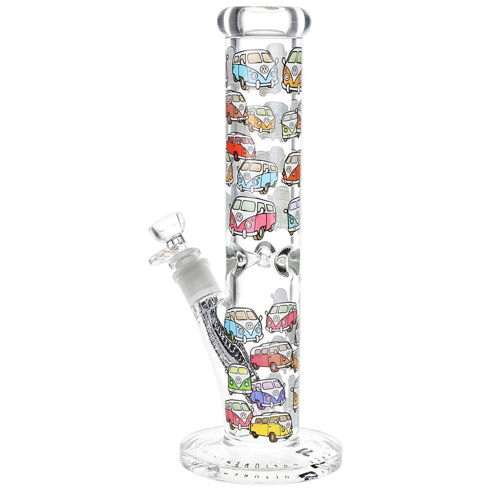 Pulsar ~ Design Series Straight Tube Glass Water Pipe | 12" | 14mm F