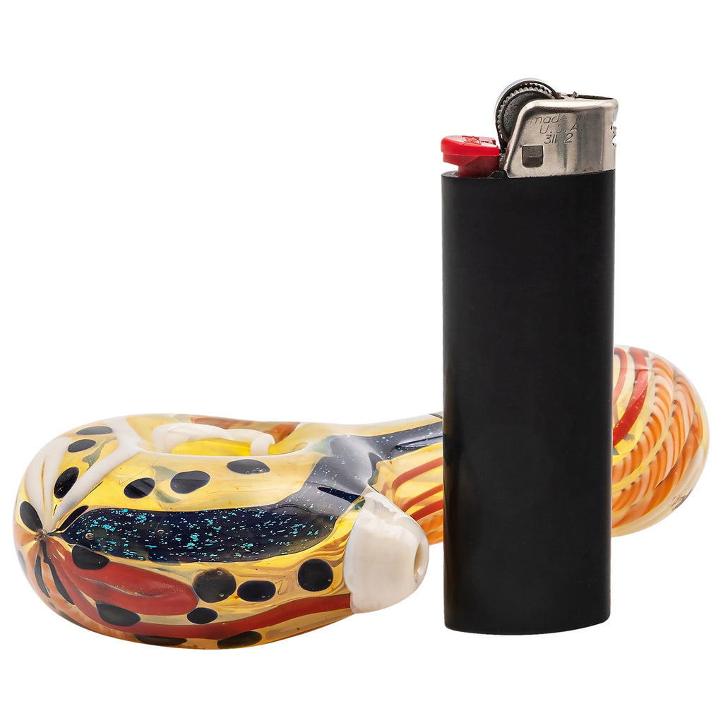 LA Pipes - "Dollar Pancake" Dichroic Color-Changing Spoon Glass Pipe