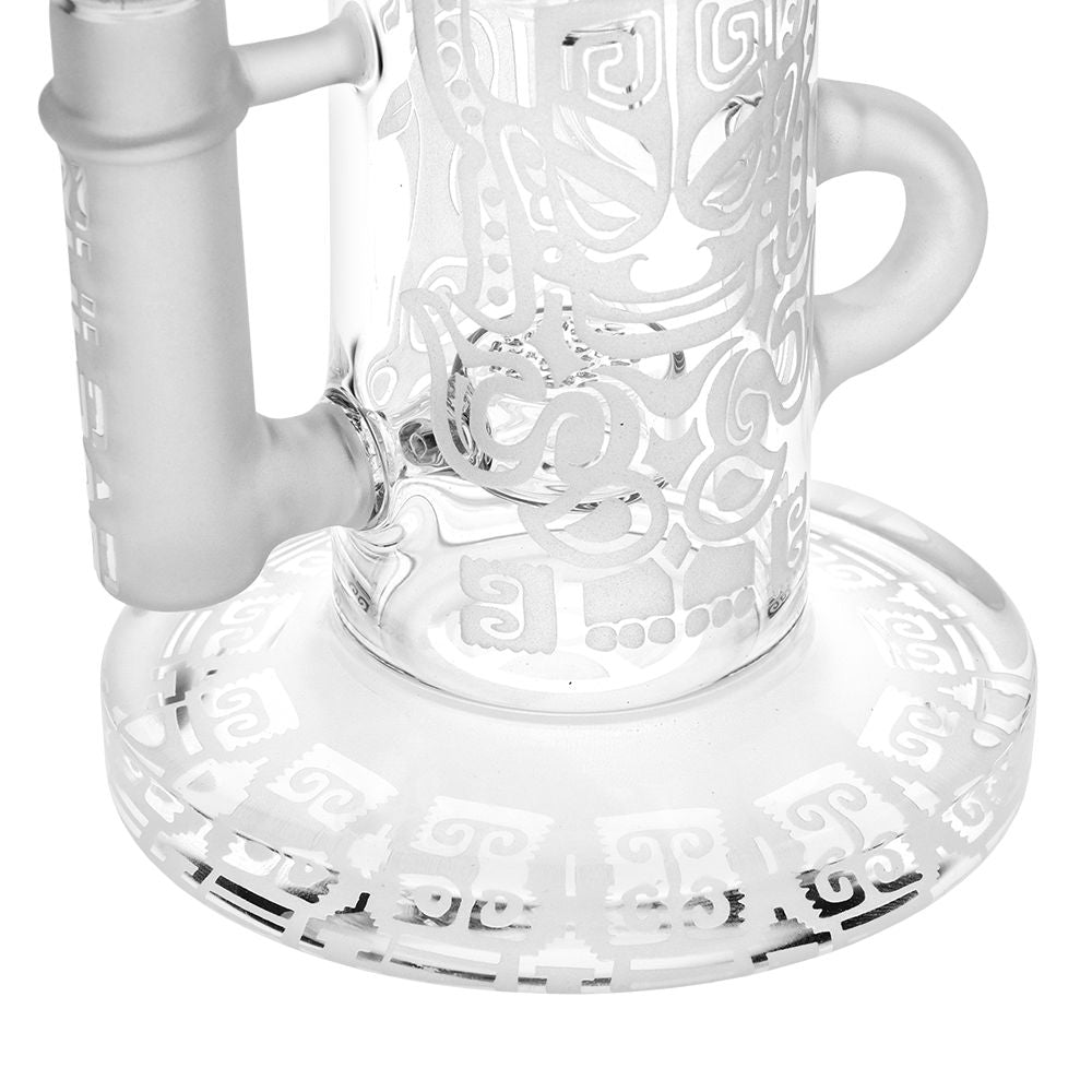 Pulsar ~ Ancient Designs Sandblasted Klein Recycler Glass Water Pipe - 9" / 14mm F