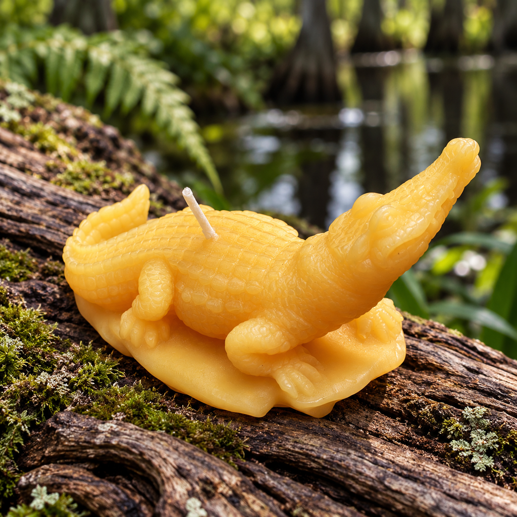 Crocodile Beeswax Candle