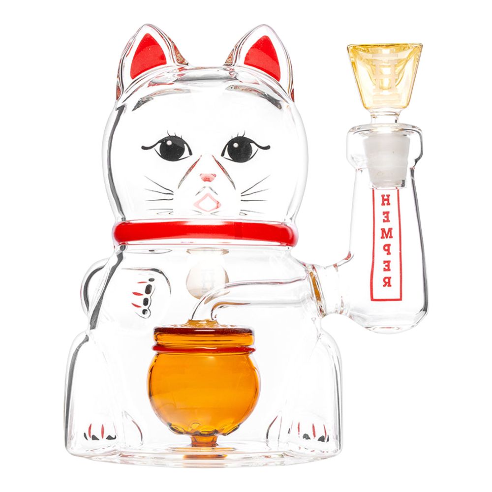 HEMPER - Lucky Money Cat Glass Water Pipe | 14mm F