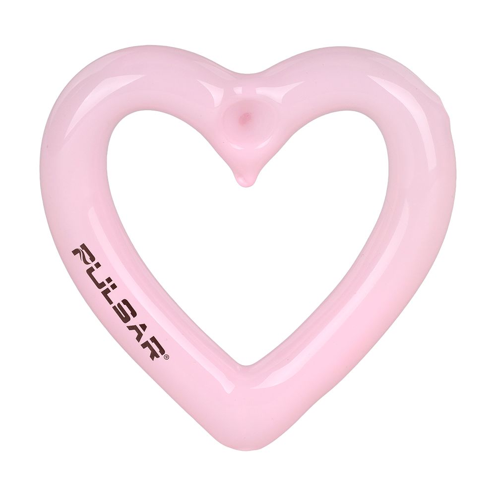 Pulsar ~ 2PC SET - Pulsar Balloon Heart Glass Hand Pipe - 4.5" / Assorted Colors